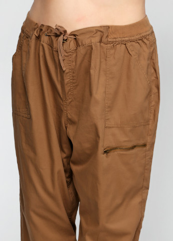 Бледно-коричневые кэжуал летние прямые брюки Faded Glory