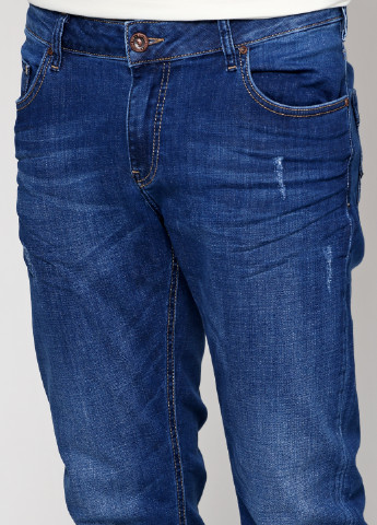 Синие демисезонные прямые джинсы Madoc
