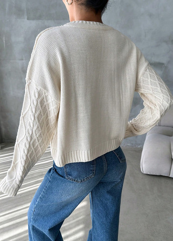 Молочный демисезонный джемпер джемпер SHEIN