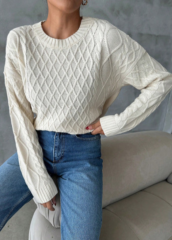 Молочный демисезонный джемпер джемпер SHEIN