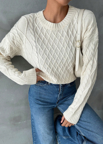 Молочный демисезонный джемпер джемпер SHEIN