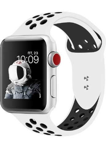 Силиконовый ремешок Oreo-42ML для Apple Watch 42-44 мм 1/2/3/4/5/6/SE Promate oreo-42ml.white/black (216034107)