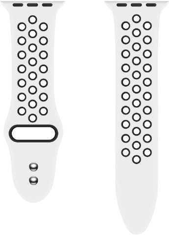 Силиконовый ремешок Oreo-42ML для Apple Watch 42-44 мм 1/2/3/4/5/6/SE Promate oreo-42ml.white/black (216034107)