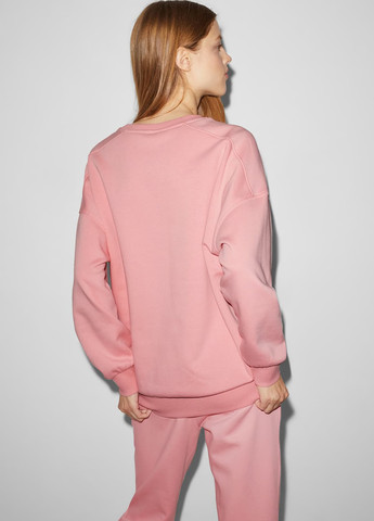 Розовый свитшот C&A однотонный без декора (322987271)