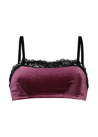Бордовий топ бюстгальтер Hunkemoller без кісточок поліестер