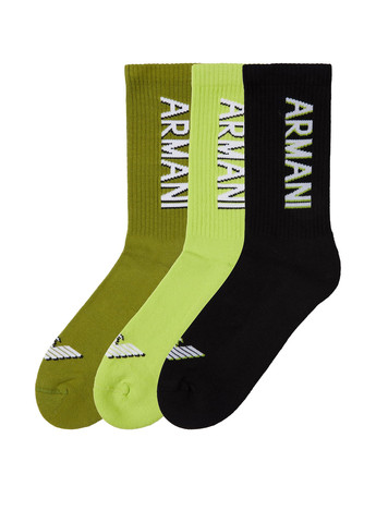 Комбіновані шкарпетки (3 пари) Emporio Armani логотипи (365599491)