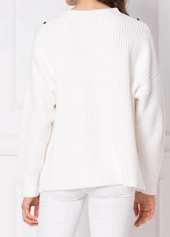 Білий зимовий светр DKNY