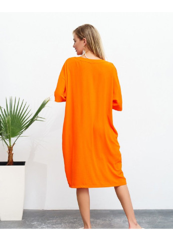 Оранжевое повседневный платье 13465 m белый ISSA PLUS однотонное