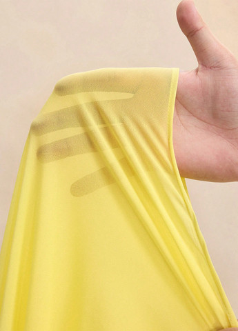 Жовтий кежуал сукня а-силует SHEIN однотонна