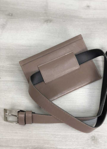 Сумка жіноча на пояс (бананка) клатч екошкіра (wel-99106) Кавова WeLassie (253982412)