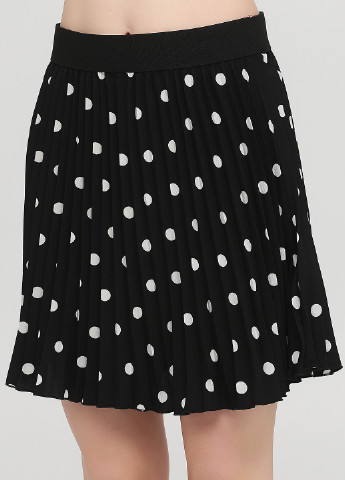 Черно-белая кэжуал в горошек юбка C&A плиссе, клешированная