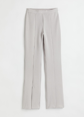 Светло-серые кэжуал демисезонные прямые брюки H&M
