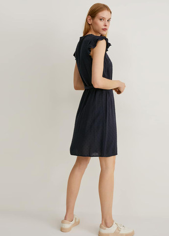 Темно-синя кежуал сукня C&A однотонна