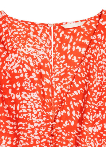 Комбинезон H&M комбинезон-шорты абстрактный красный кэжуал вискоза