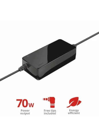 Блок живлення для довіри Primo 70W-19V універсальний ноутбук (22141) Trust Primo 70W-19V Universal Laptop Charger (250055024)