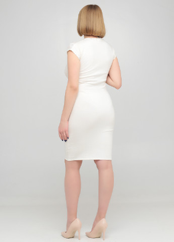Білий кежуал сукня футляр Etincelle однотонна