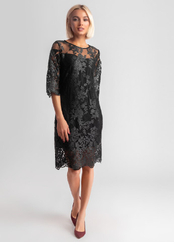 Черное кэжуал платье Charm Collection однотонное
