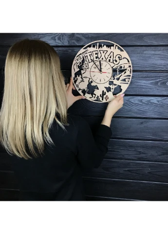 Оригінальний настінний годинник з дерева «Техас» 7Arts (253566365)