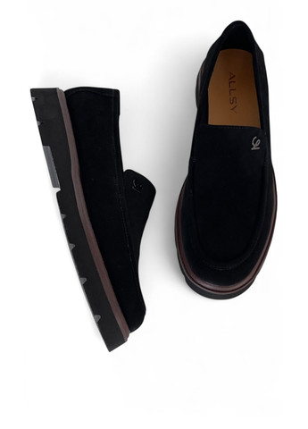 ALLSY Туфлі лофери чорний з натуральна замша, китай — демісезон (361427714)