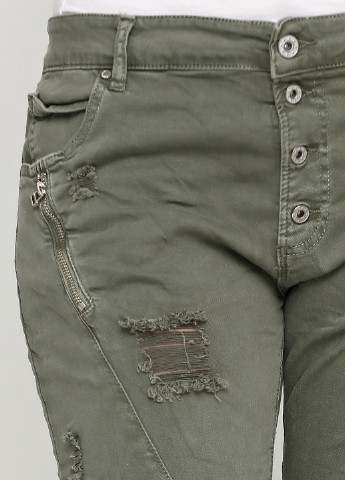 Темно-зеленые демисезонные зауженные джинсы MELLY & CO