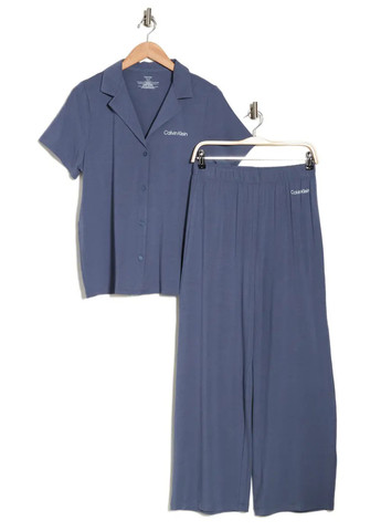 Серо-синяя всесезон пижама (рубашка, брюки) рубашка + брюки Calvin Klein