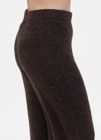 Темно-коричневые кэжуал зимние прямые брюки MissPap