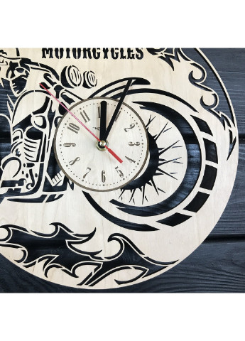 Настінний годинник з дерева "Мотоцикл" 7Arts (253566621)