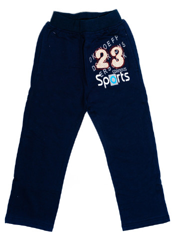 Темно-синие спортивные демисезонные брюки прямые Issa