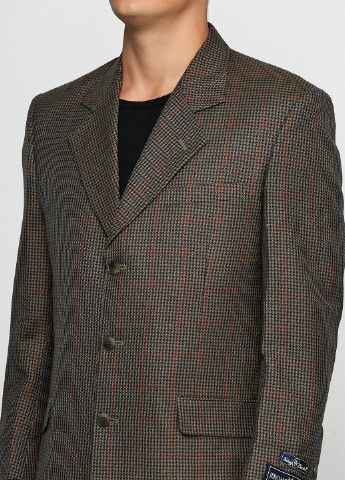 Пиджак Eddy Jacker с длинным рукавом клетка оливковый кэжуал