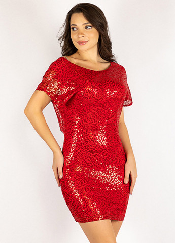 Червона святковий сукня з відкритою спиною Time of Style однотонна