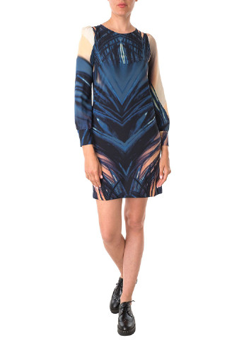 Синее кэжуал платье Cristina Gavioli однотонное