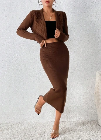 Костюм (кардиган, спідниця) SHEIN (329821709)