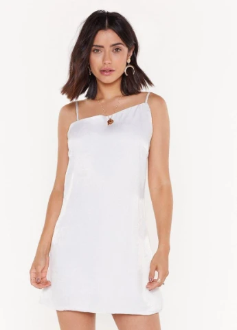 Білий кежуал сукня Nasty Gal однотонна