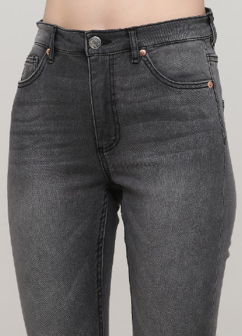 Темно-серые демисезонные скинни, укороченные джинсы Monki