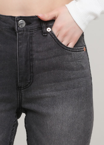 Темно-серые демисезонные скинни, укороченные джинсы Monki