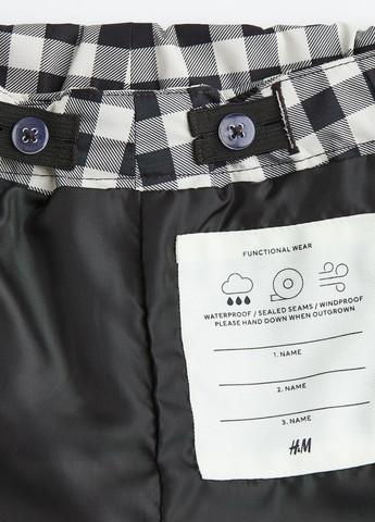 Черно-белые кэжуал зимние брюки H&M