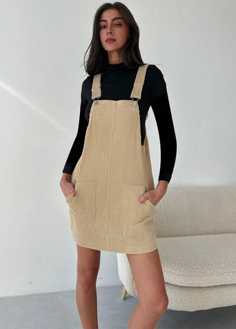 Демисезонный женский сарафан SHEIN однотонный