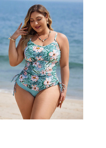 Комбінований літній купальник (ліф, трусики) танкіні, роздільний SHEIN