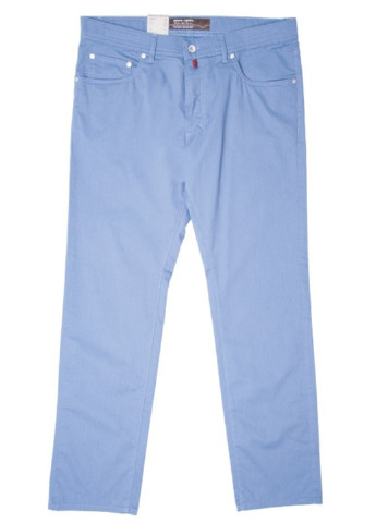 Голубые кэжуал демисезонные прямые брюки Pierre Cardin