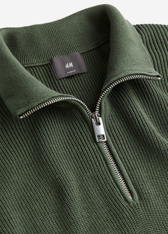 Оливковий (хакі) демісезонний светр H&M