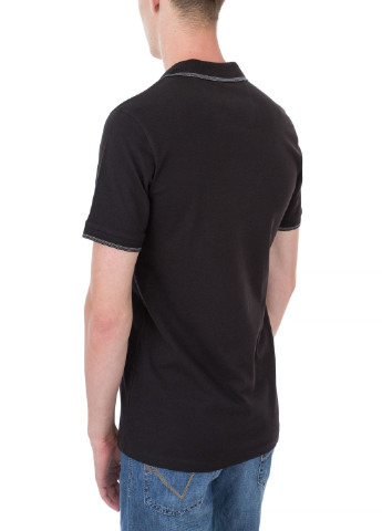 Черная футболка-поло чоловіче для мужчин IK5 с логотипом
