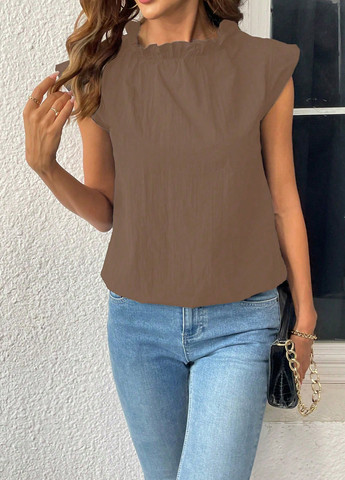 Кавова блуза SHEIN