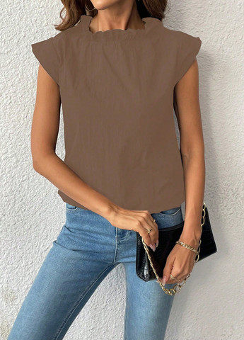 Кавова блуза SHEIN