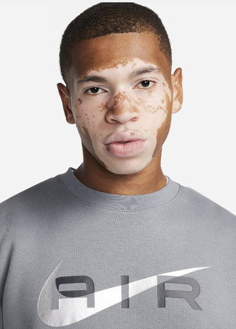 Серый свитшот fn7692-065 Nike логотип без декора (321505936)