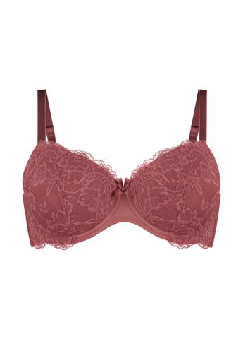 Рожево-коричневий балконет бюстгальтер Hunkemoller з кісточками поліамід, мереживо