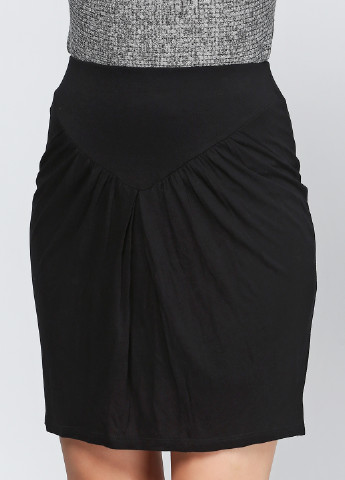 Черная офисная однотонная юбка Zara мини