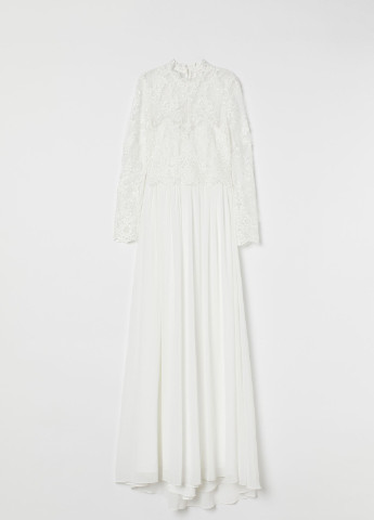 Білий кежуал весільна сукня H&M однотонна
