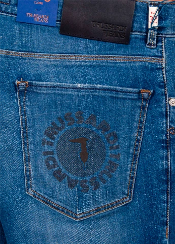 Синие демисезонные джинсы Trussardi Jeans