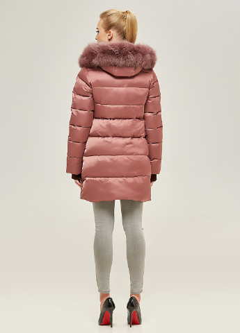 Рожева зимня куртка (хутро песця) MN