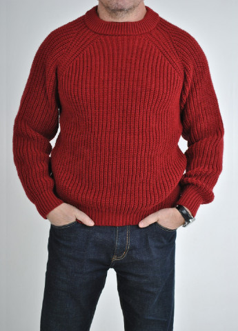 Темно-красный зимний свитер крупной вязки Berta Lucci